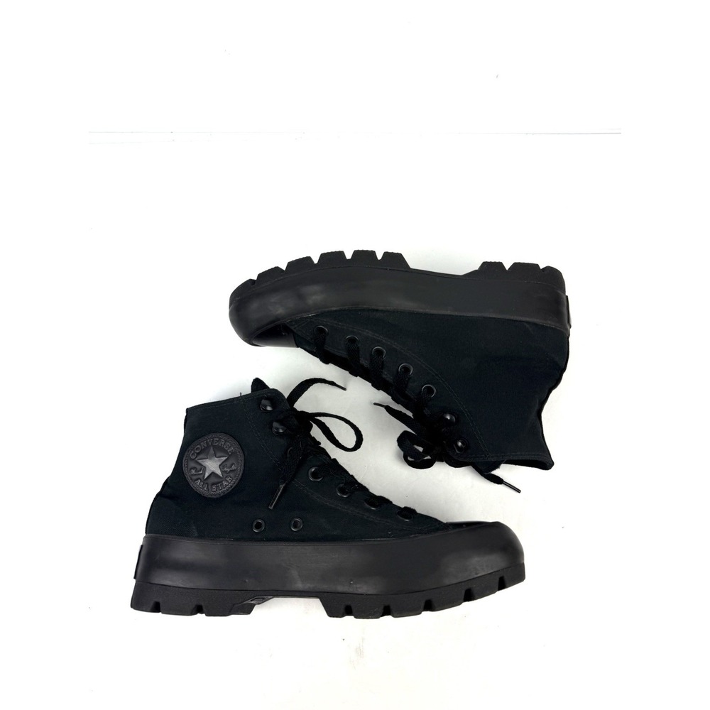 Converse Chuck Taylor Lugged High Top Sneakers 8 All Black Monochrome Platform